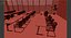 3D Modern classroom model