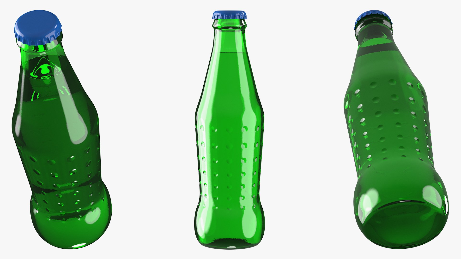 Green Glass Bottle Model - TurboSquid 1451120