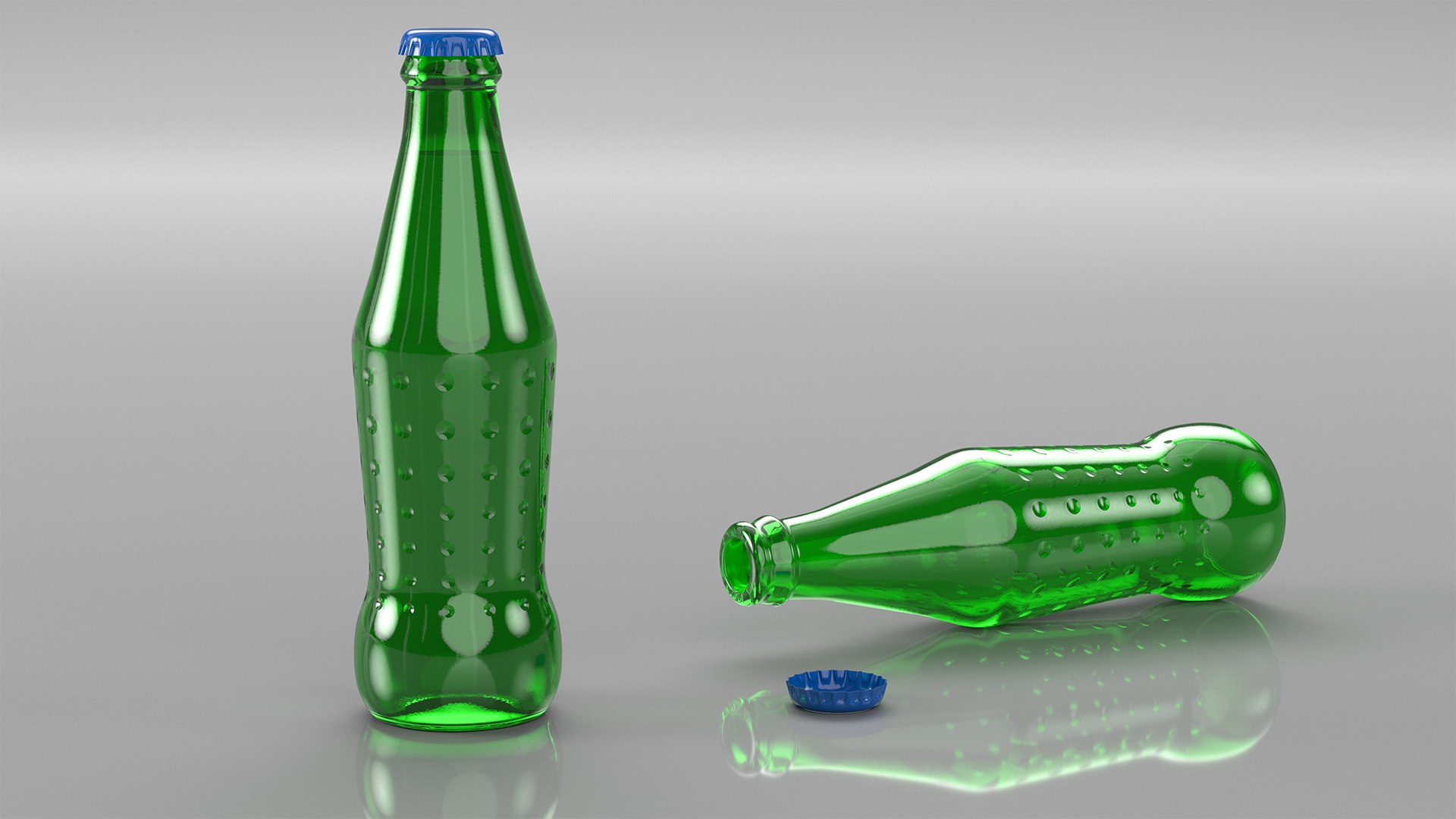 Green Glass Bottle Model - TurboSquid 1451120