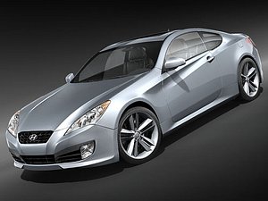 3d hyundai genesis coupe 2009 model