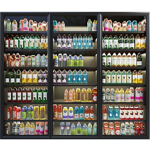 Large fridge with drinks