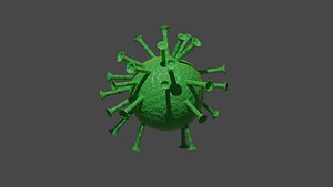 virus germ yellow 3D model