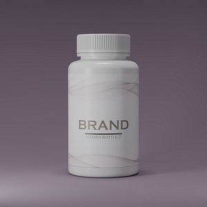 Vitamin Supplement Bottle 2 model