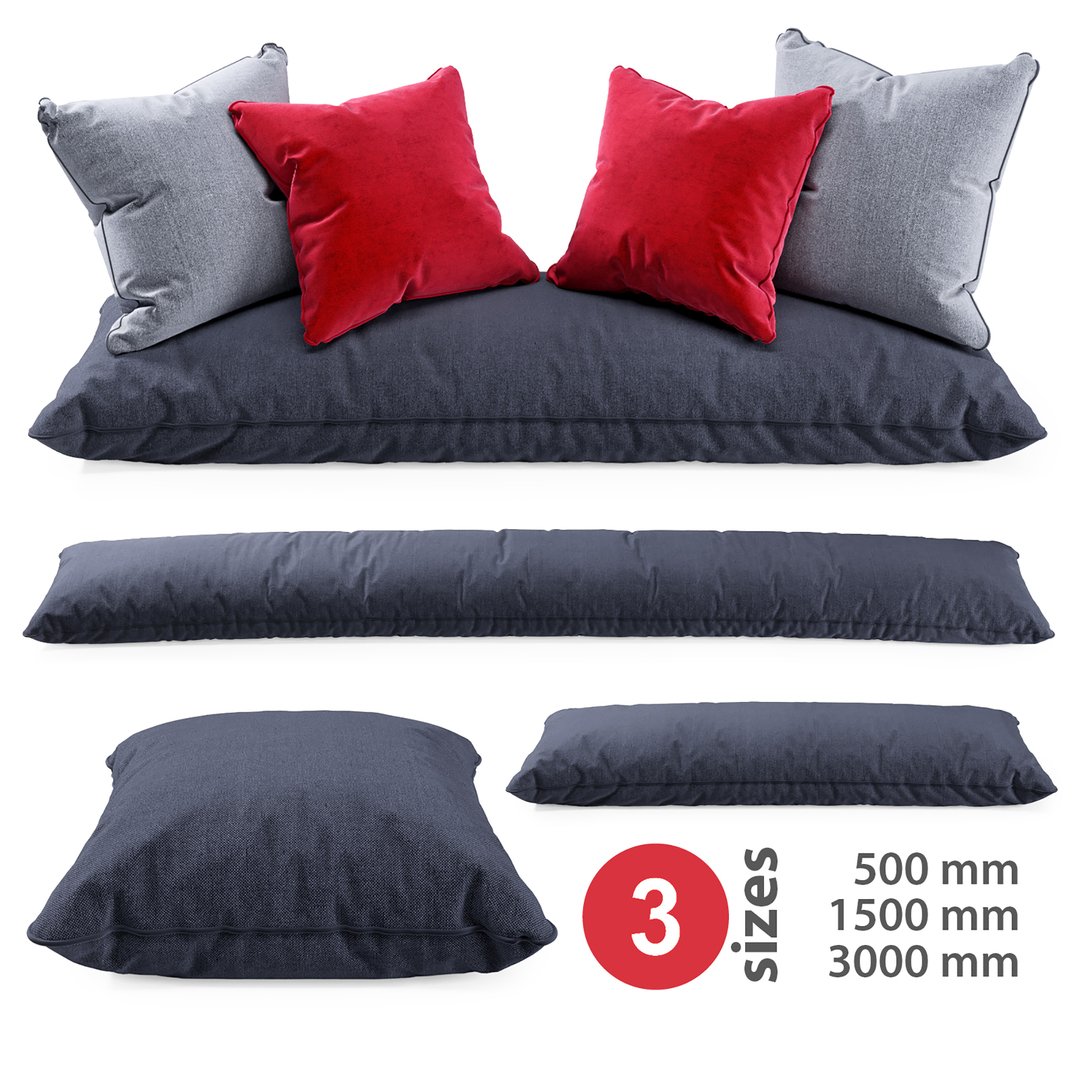 Window seat cushions 3D model - TurboSquid 1663947