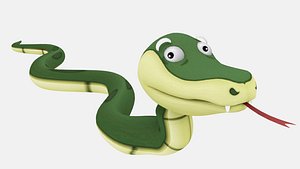 3D snake cartoon