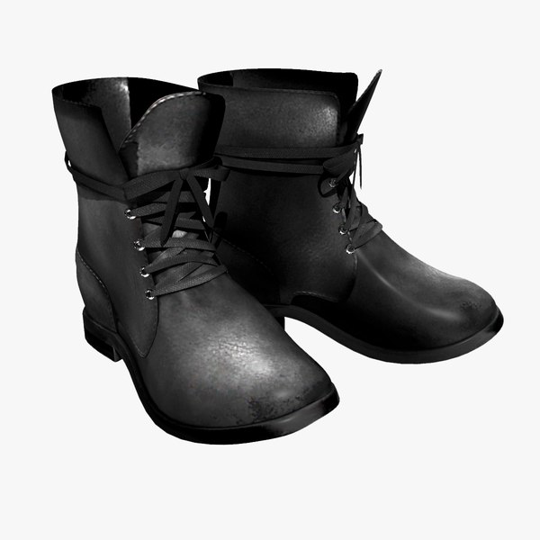 3D model Mens Casual Combat Boots TurboSquid 1838761