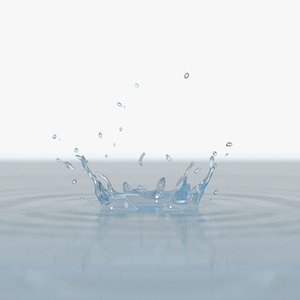 Fluid splash liquid water 3D model