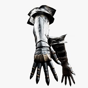Female Knigt Hand And Wrist armor LowPoly 3D