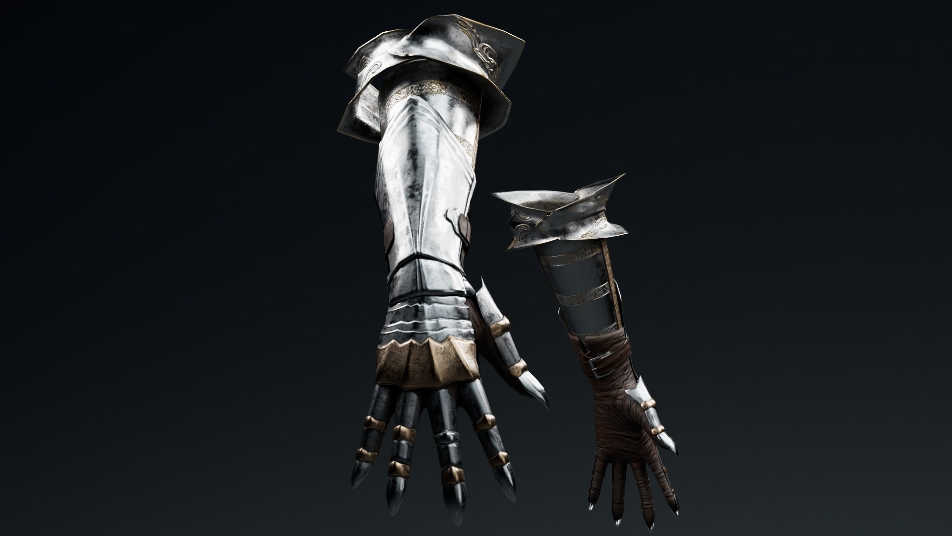 Female Knigt Hand And Wrist Armor LowPoly 3D - TurboSquid 2034201