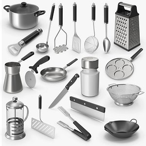 3D 20 kitchen utensils Collection 1