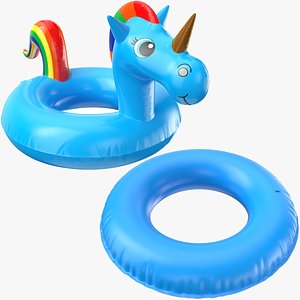 Two Detailed Pool Rafts 3D model