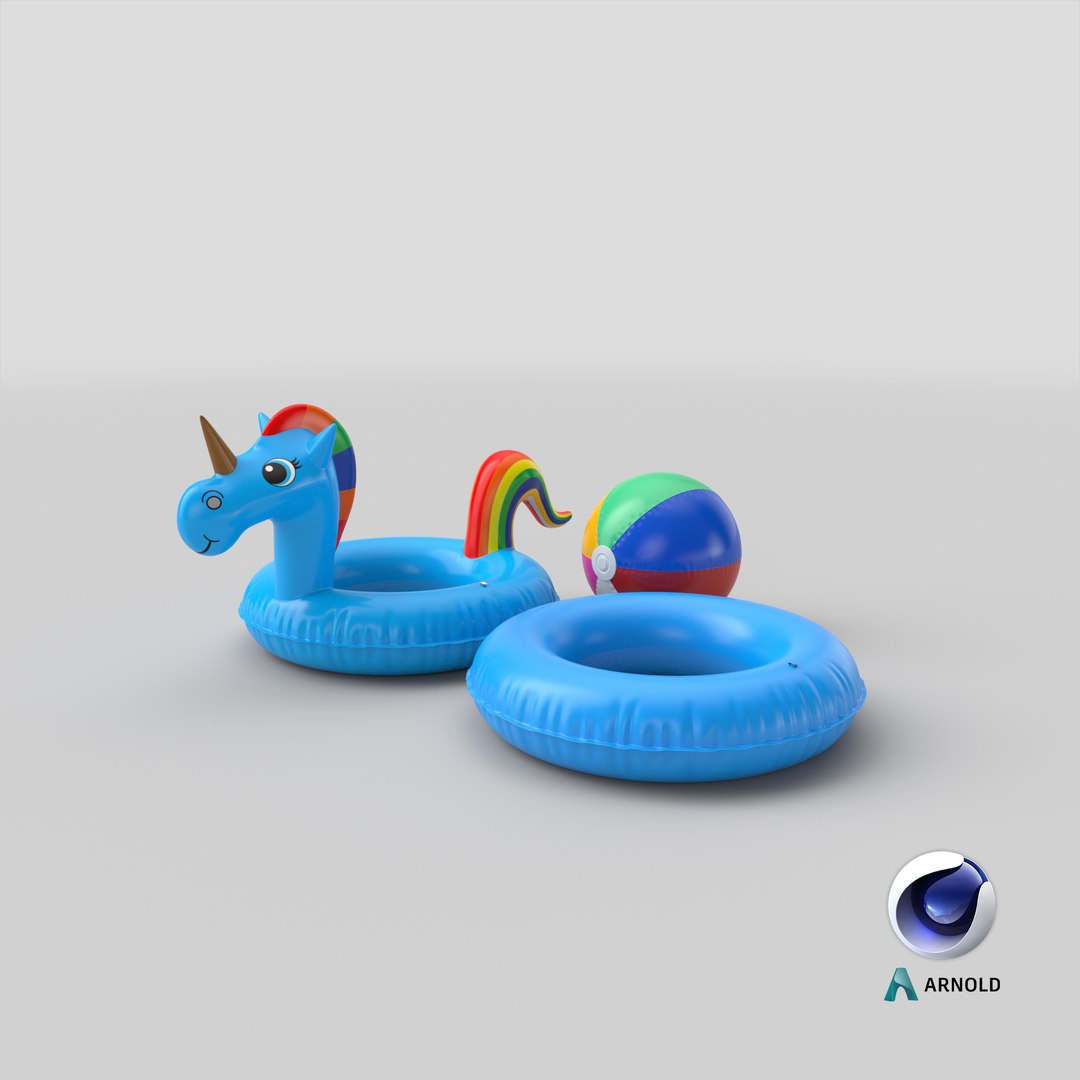 Two Detailed Pool Rafts 3D Model - TurboSquid 2052145