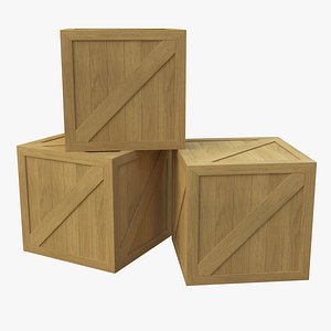 3D Wooden Crate