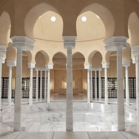 Arabic Bath Interior with Empty Pool