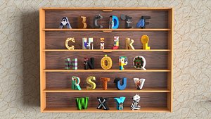 3D Alphabet Letters Model Upper Lowercase ABC for Learning Toys