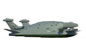 3D model Bartini A-2500 WIG aircraft carrier
