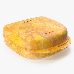 3D Mouthguard Storage Container Yellow