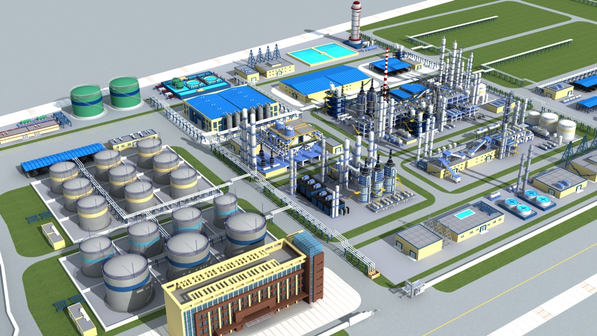 Chemical Plant 2 3D model - TurboSquid 2072629