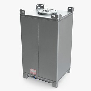 550 Gallon Stainless Steel IBC Container 3D model