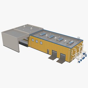 industrial building 3d 3ds