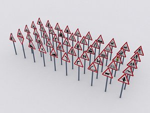 50 UK Road Warning Signs