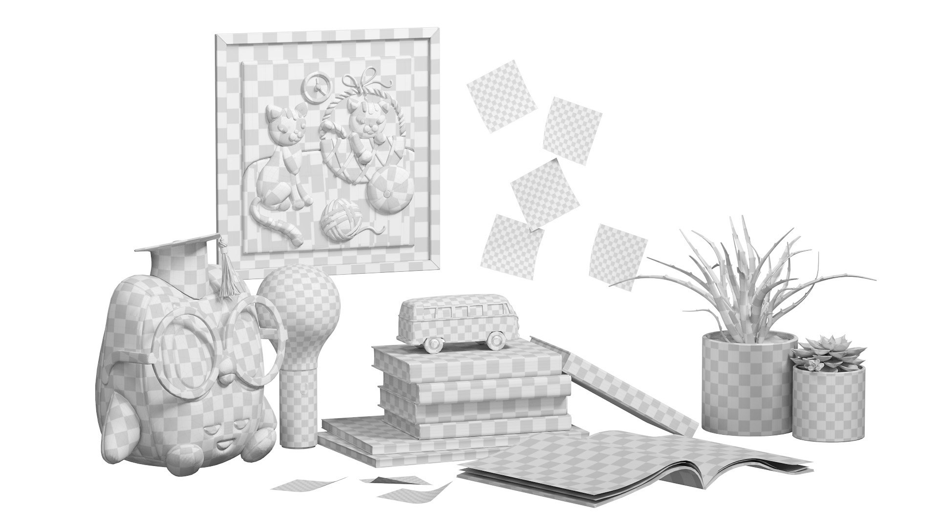 3D Decor Set English Lesson - TurboSquid 2135985