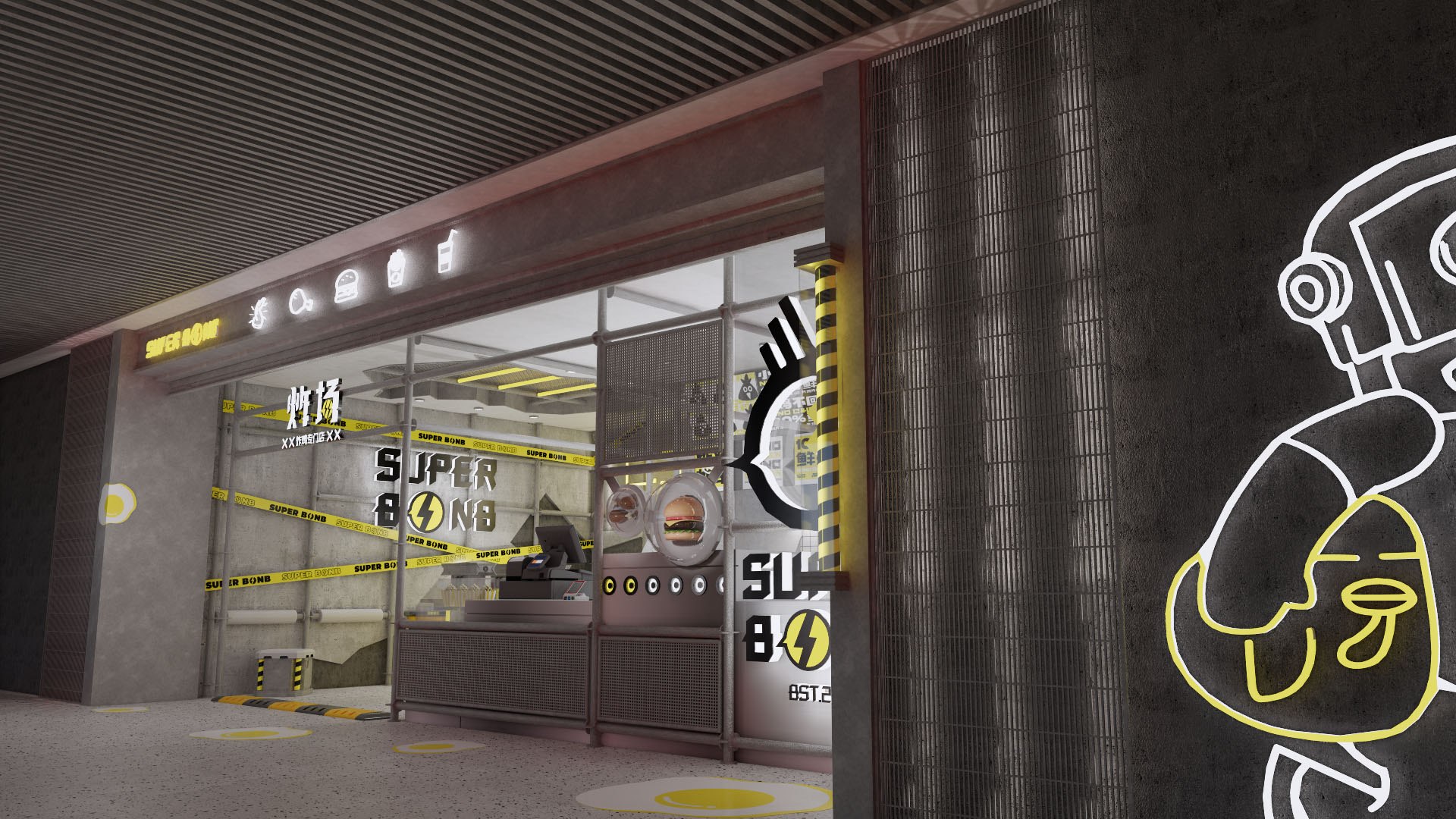 Fast Food Restaurant -A6 model https://p.turbosquid.com/ts-thumb/l8/DL9Ndh/Mx/enscape_20250215180346/jpg/1743604225/1920x1080/fit_q87/62d7bf1efb218a9f4bf3873637de98ed120947f1/enscape_20250215180346.jpg