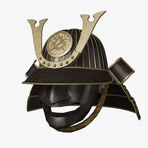 3d samurai helmet