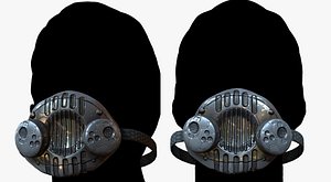 3D Gas mask respirator scifi futuristic model 3D model