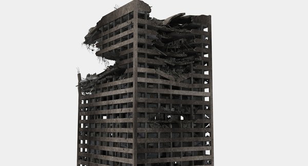 3D destroyed ruined buildings - TurboSquid 1227721