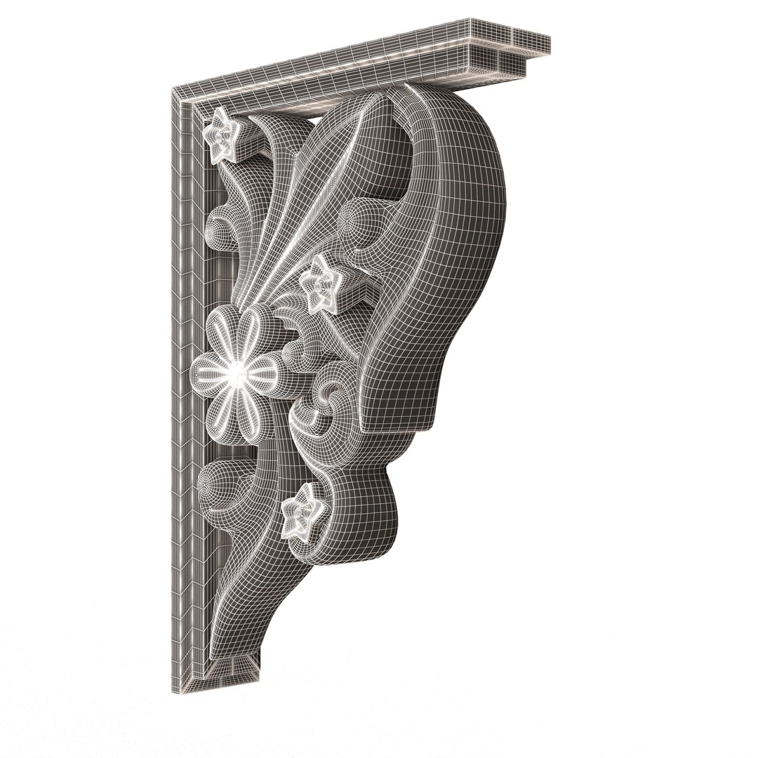 3D Model Bracket Plaster Molding Decoration 06 - TurboSquid 2324587