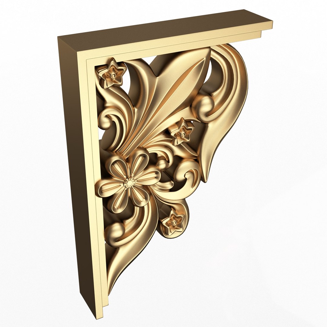 3D Model Bracket Plaster Molding Decoration 06 - TurboSquid 2324587