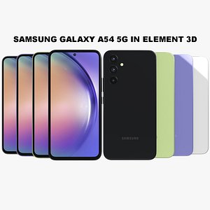 Samsung Galaxy A54 5G All Colors in Element 3D