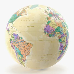3D model Vintage World Globe