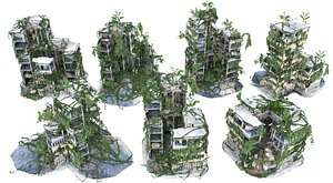 Apocalyptic Buildings Pack 2 3D model