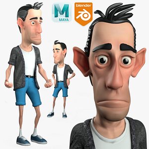 Cartoon Rigged Man-joey Character