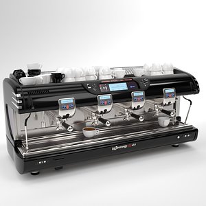 La spaziale Coffee Machine Black 4 group
