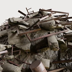 Demolished Concrete Rubble