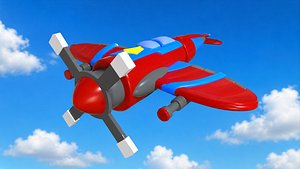 Cartoon Propeller Airplane model