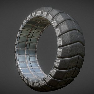 3d futuristic tire old model