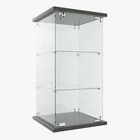 Store Frameless Counter Top Tower Glass Showcase