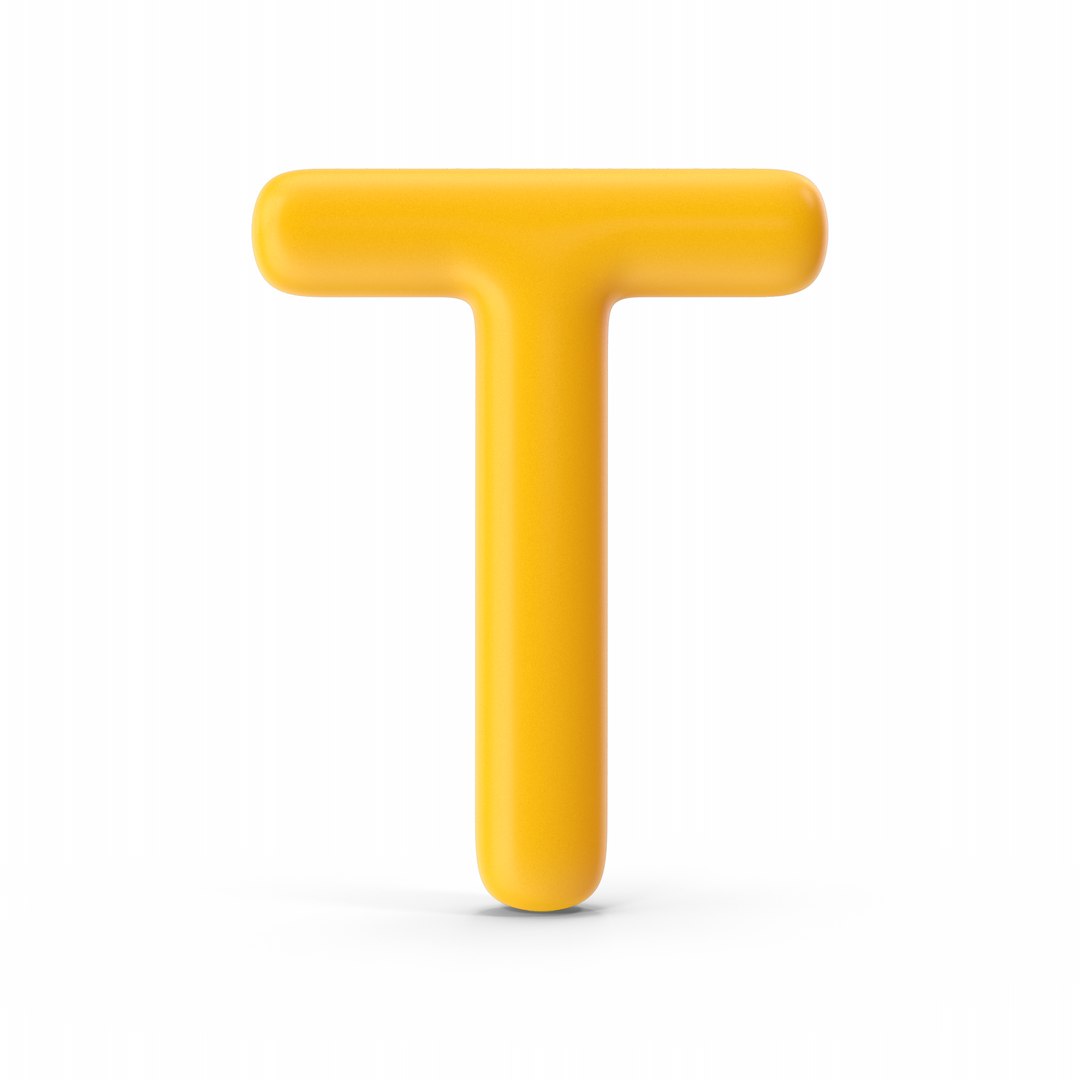 Letter T Orange 3d - Turbosquid 1865798