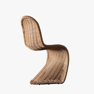 3D model Rattan chair