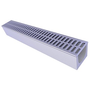 Trench Drain Channel Drain Grate 2 3D