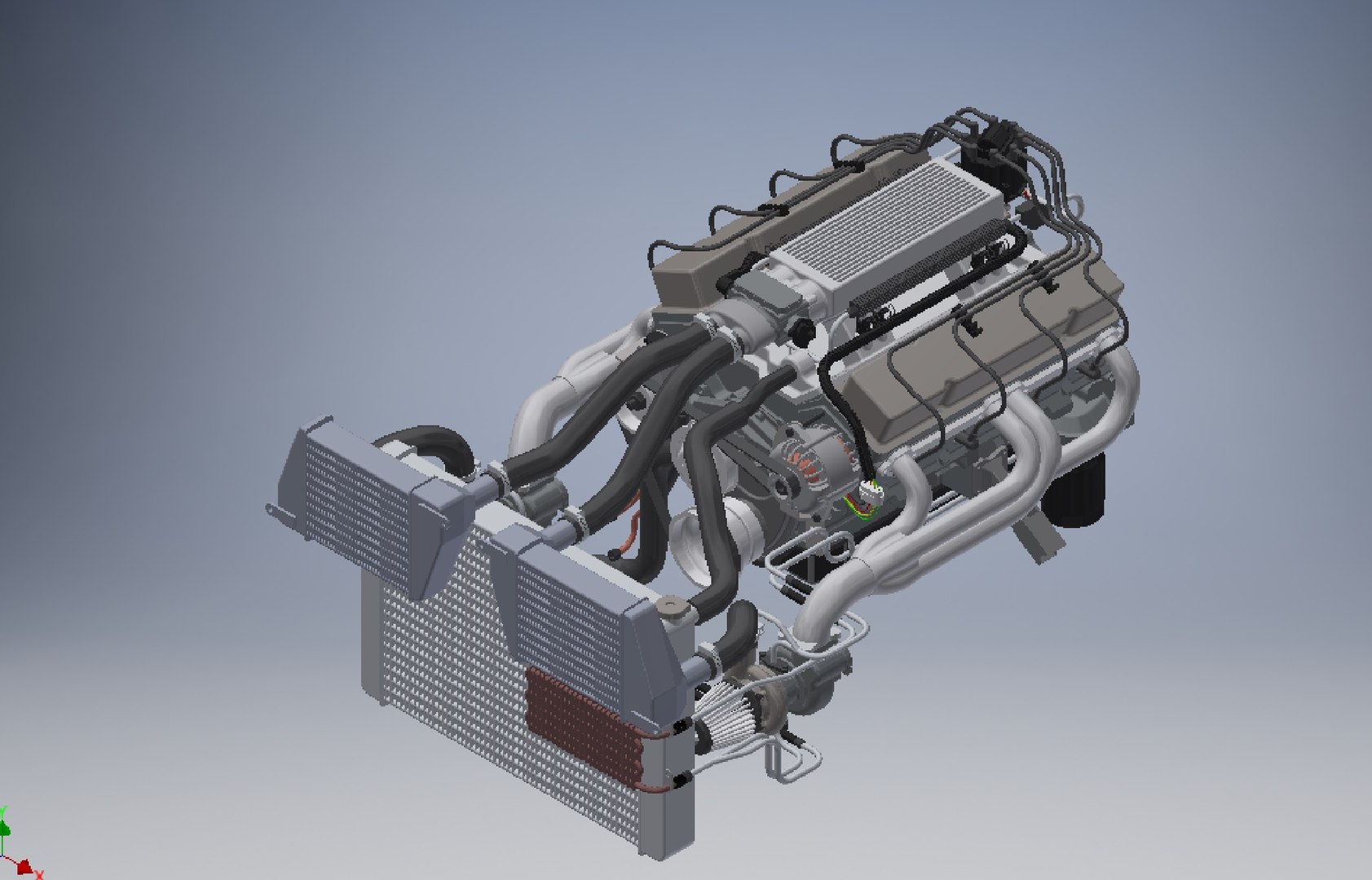 3D модель V8 Engine Assembly model - TurboSquid 2000295