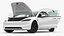 3D Tesla Model 3 2024 White Rigged model