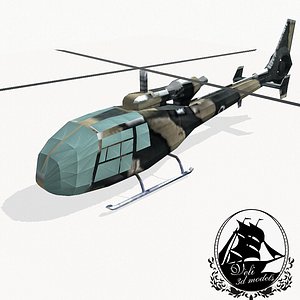 3d model aerospatiale gazelle french
