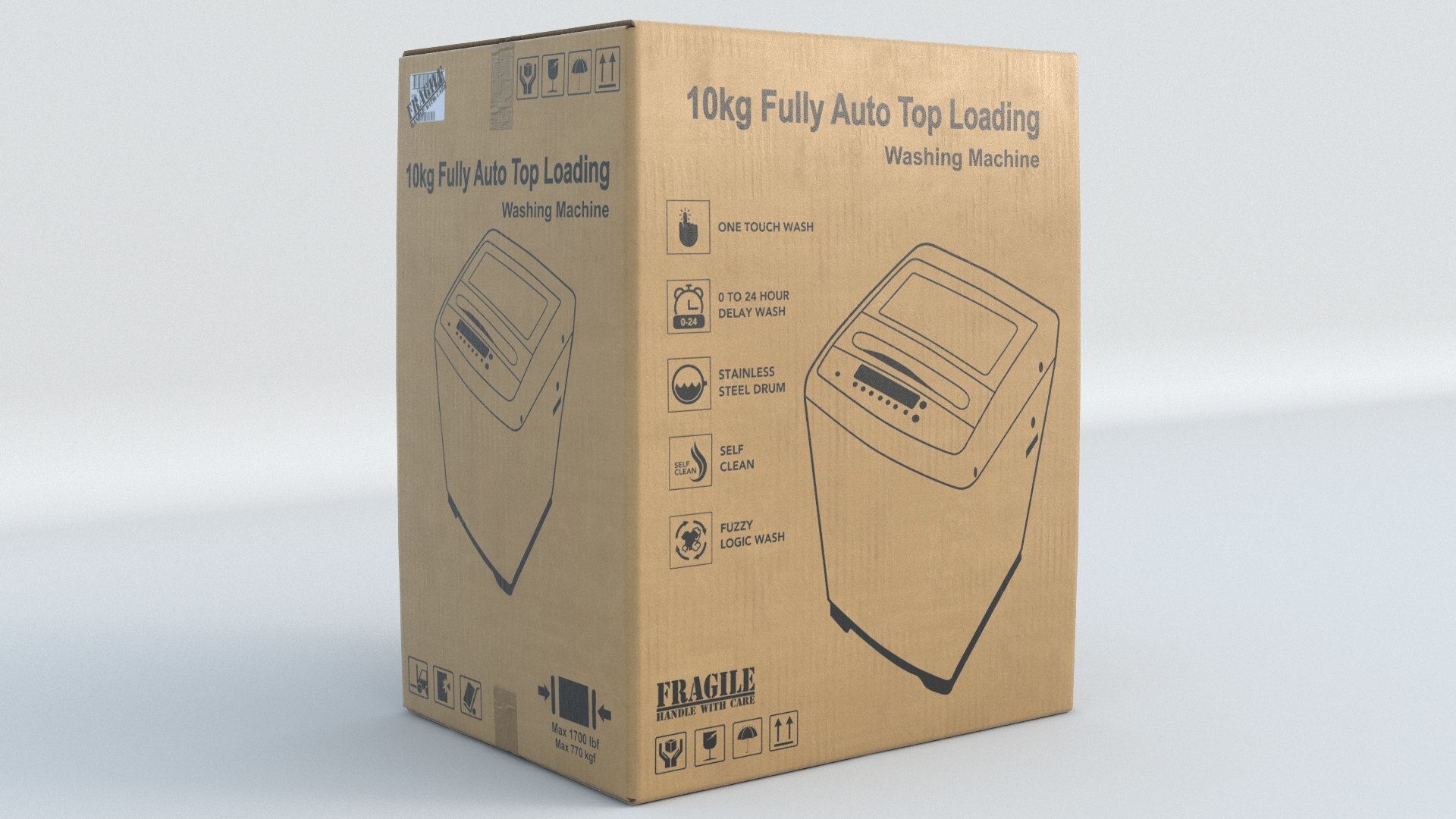 3D Cardboard Box Big HD Model - TurboSquid 1907925