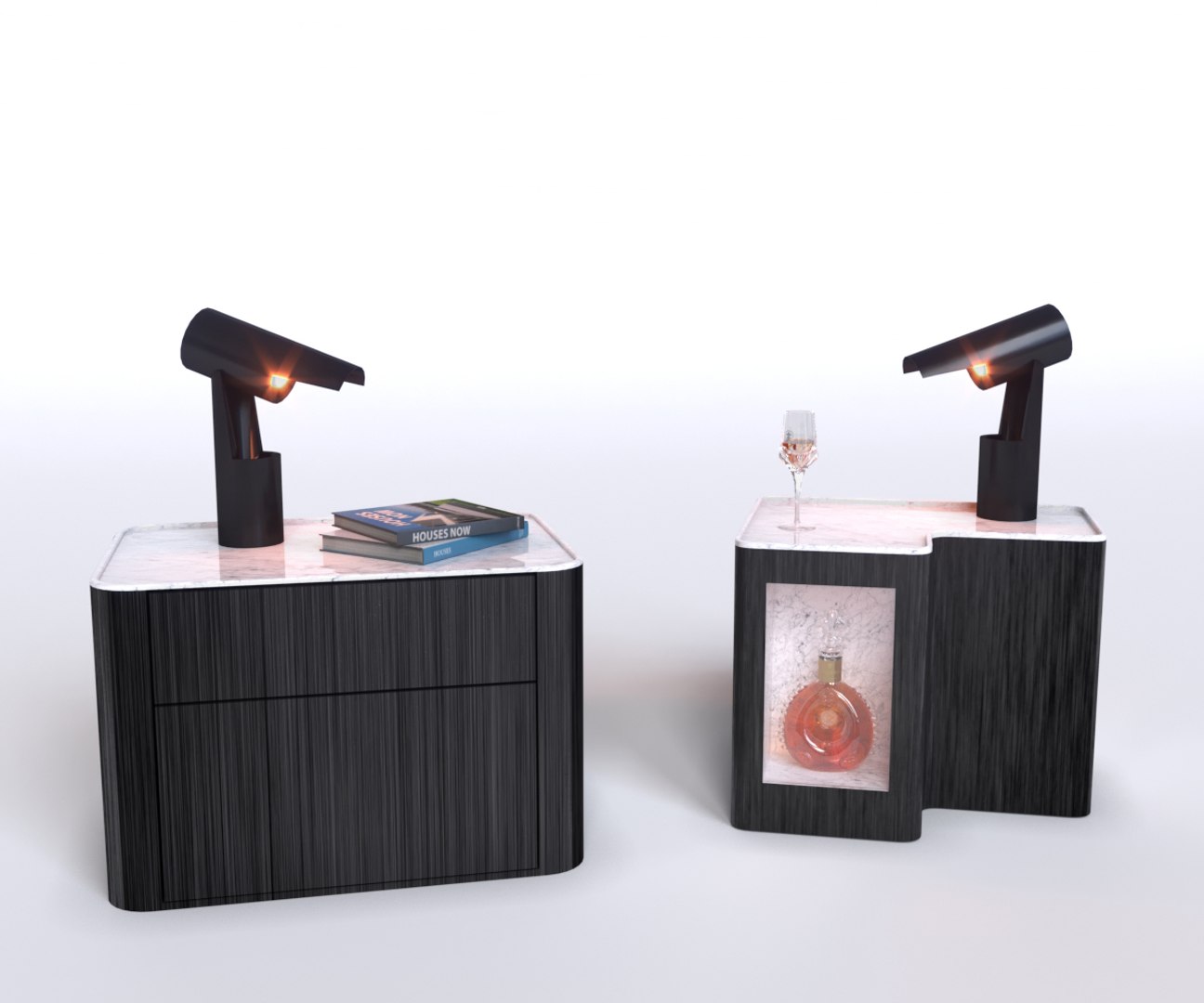3D Table Bed Bedside - TurboSquid 1236840