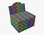 Pacchetto bianco bianco con involucri per waffle mock up 03
